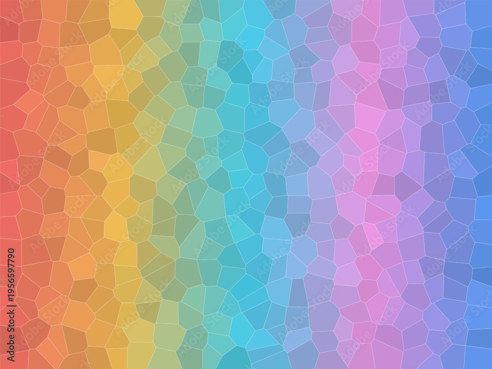 Obraz premium Colorful Tessellation Cells Vector Art Pattern
