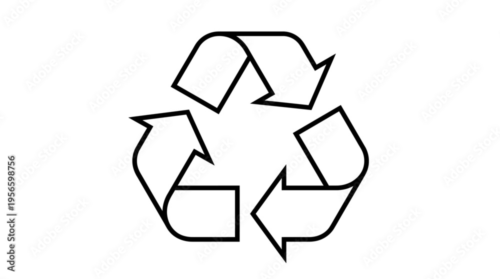 Obraz premium Recycling symbol made of arrows.