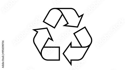 Recycling symbol made of arrows.