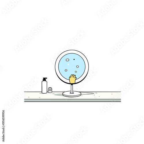 Floating Smart Mirror with Holographic Interface