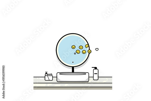 Floating Smart Mirror with Holographic Interface