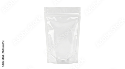 Cuadro en lienzo Clear plastic stand up pouch packaging mockup