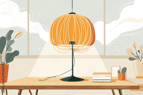 Minimalist Mycelium Pendant Lamp Design