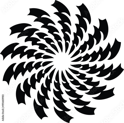 a hummingbird hovering with wings blurred motion the entire image silhouette vector illustration on transparent background