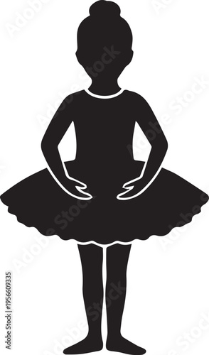 Ballet Tutu Dance Dress Silhouettes Vector Art