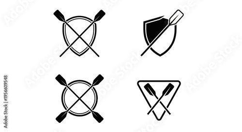 Prohibited water sports icons on white background