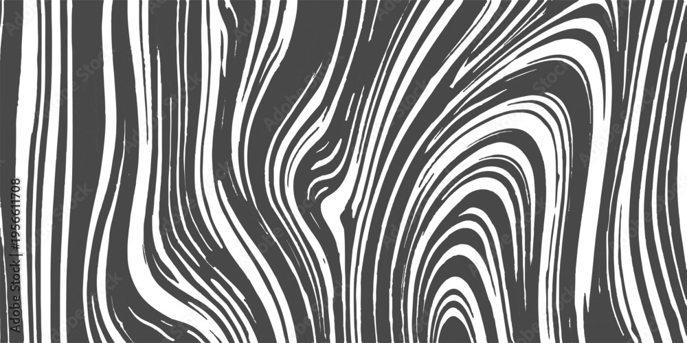Obraz premium Abstract monochromatic texture featuring flowing organic lines and elegant wood grain patterns