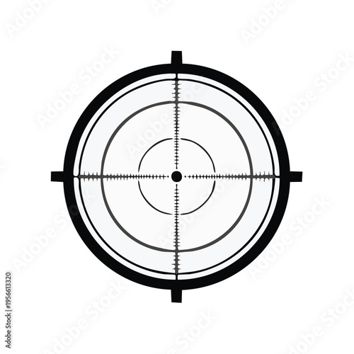Precision crosshair graphic design for target acquisition and aiming in hunting or sport