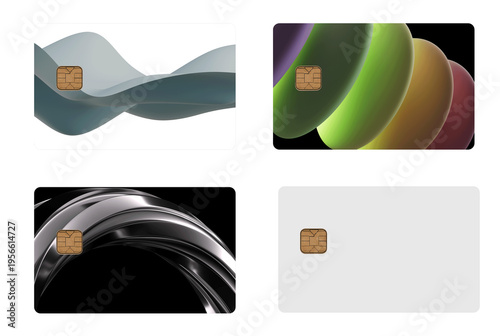 Set of Modern Credit Card Designs