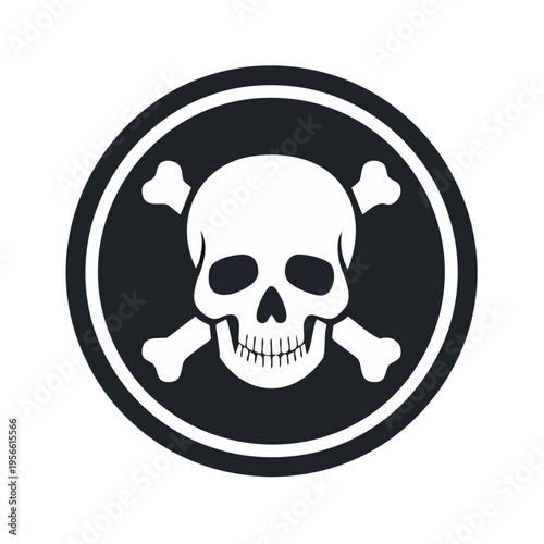 Skull and Crossbones Symbol Graphic Illustration