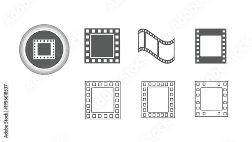 Collection of icons representing media and document formats Vector