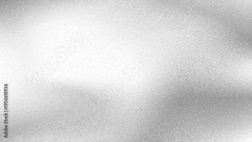 Abstract silver vector background with grainy noise texture. Black and white monochrome film grain overlay effect. Atmospheric dust particles and soft gradient shadows for retro design.