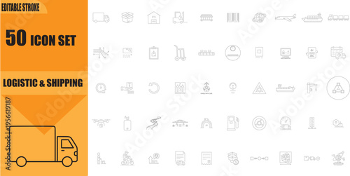 Truck Icon Logistics Shipping Delivery.