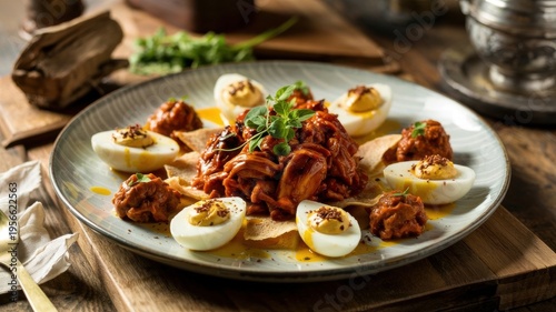 Ethiopian cuisine. Doro Wat is the most famous dish. This is a rich, spicy chicken stew that is traditionally considered festive.