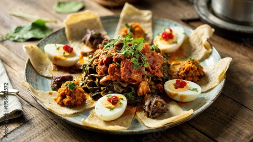 Ethiopian cuisine. Doro Wat is the most famous dish. This is a rich, spicy chicken stew that is traditionally considered festive.