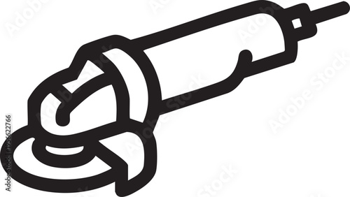 Simple Electric Hand Blender Icon Flat Design Kitchen Appliance Symbol Illustration For Cooking