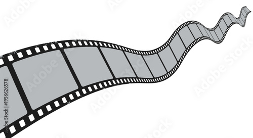 A winding film strip curves across a white background.