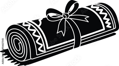 Vector gift wrapped rug icon