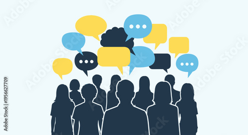 People talking in a group discussion.