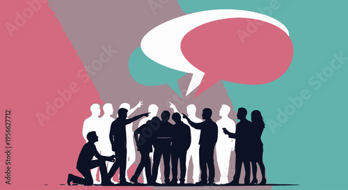 Group of people in discussion together.