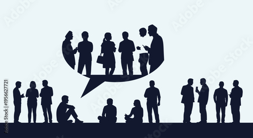 Business people standing in line formation.