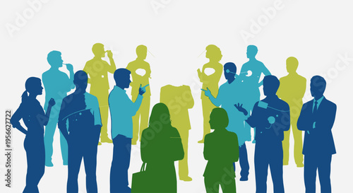 Diverse group of people standing together.