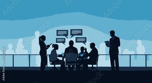 Business people in a meeting room.