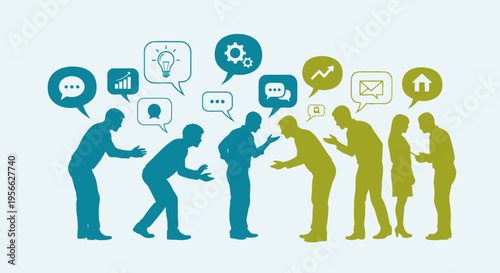 People Communicating in Business Meeting.