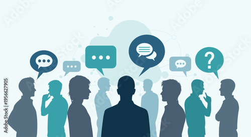 People Communicating in a Group Setting.