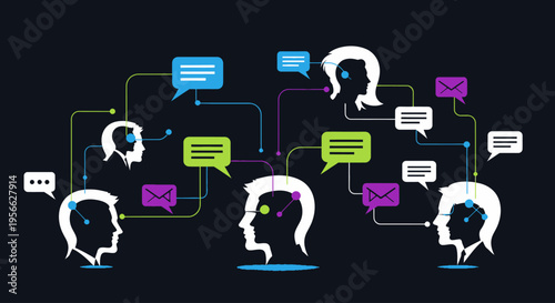 People Communicating with Speech Bubbles.