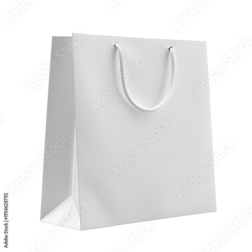 Shopping Bag on a White Background Ready for Packing During a Retail Event