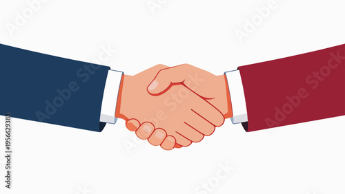 Two hands shaking in business attire