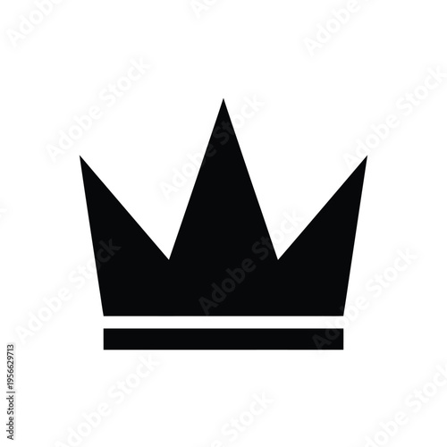 A simple black crown icon is displayed on a white background.