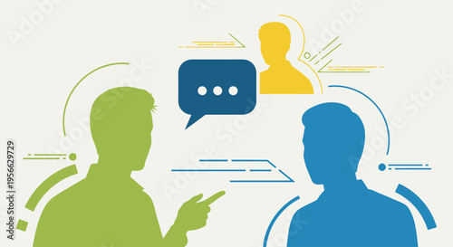 Two people talking to each other.