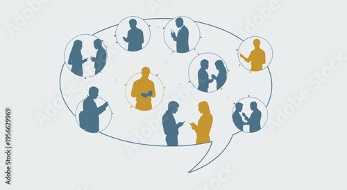 People talking in a discussion group.