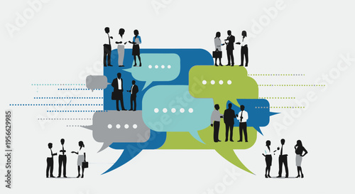 People Communicating in Speech Bubbles.