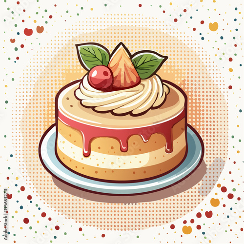 Modernes Luxus-Törtchen in minimalistischer Präsentation