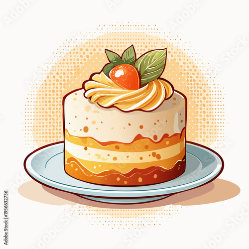 Modernes Luxus-Törtchen in minimalistischer Präsentation