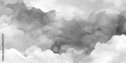 abstract representation of soft clouds in the sky, conveying a sense of serenity, freedom, and boundless space. The grayscale color palette emphasizes the ethereal nature of the image.