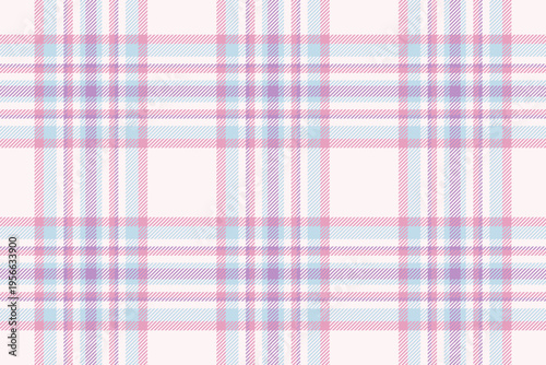 Advertising fabric texture check, grungy background pattern tartan. Drapery plaid vector seamless textile in lavender blush and light colors.