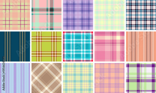 Rustic autumn plaid pattern bundle inspired by harvest mood. The pack enhances craft packaging and handmade goods. Seamless vectors repeat naturally.