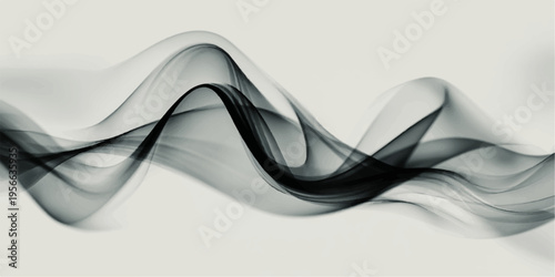abstract black smoke gracefully curls against the muted background, creating a mesmerizing visual composition. It evokes a sense of mystery, movement, and artistic expression. 