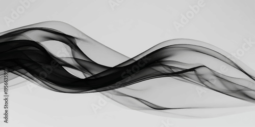 elegant black smoke gracefully swirls, a dance of darkness against a soft, subtle backdrop. This artistic portrayal embodies mystery.