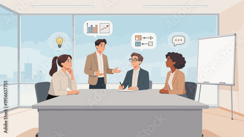 Business meeting in office