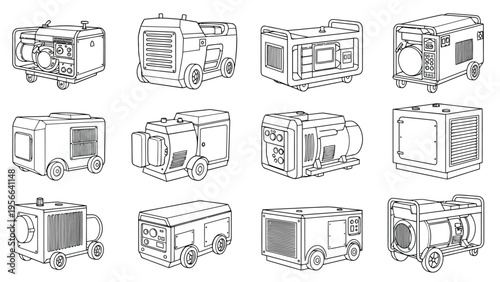 Collection of diverse architectural and interior design sketches and floor plans Vector