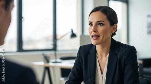 Professional Female Human Resources Manager Conducting Job Interview in Office
