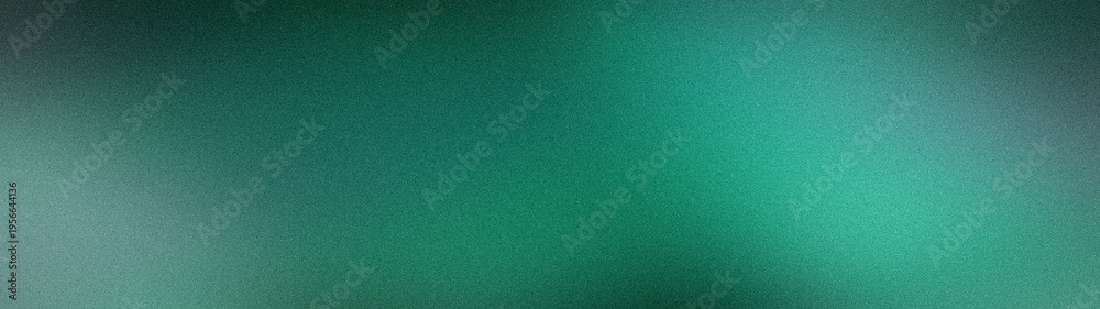 Fototapeta premium Dark emerald and teal abstract grainy background banner with elegant smooth gradients