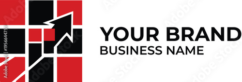 Dynamic logo design for a modern business brand identity Vector