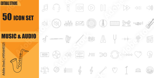 Saxophone Musical Instrument Icon Design.