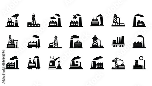Collection of vintage-style typewriters in various models and configurations Vector